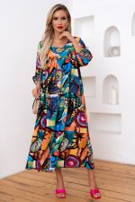 Платье Серенада (абстракция/яркий) Р11-1044/8 Nikol (Акция)