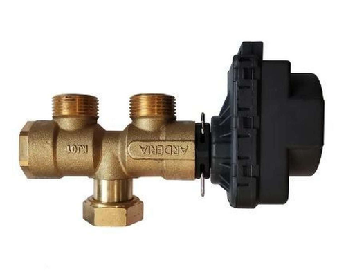 Клапан трехходовой ARDERIA с электроприводом и американкой