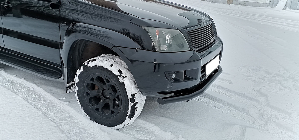 Бампер силовой передний Toyota Land Cruiser Prado 120 c защитой радиатора РИФ