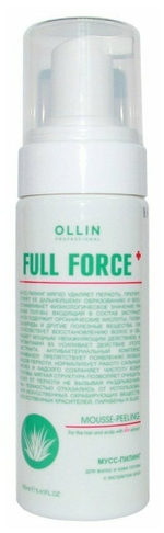 OLLIN FULL FORCE Мусс-пилинг для волос и кожи головы с экстрактом алоэ 160мл