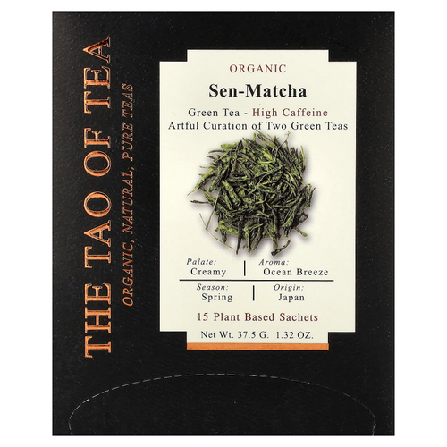 The Tao of Tea, органический зеленый чай, сен-матча, 15 растительных саше, 37,5 г (1,32 унции)