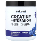Nutricost, Performance, креатин и увлажнение, со вкусом голубой малины, 261 г (9,3 унции)