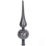 Верхушка на ёлку 23 см «Волшебный узор», Графит