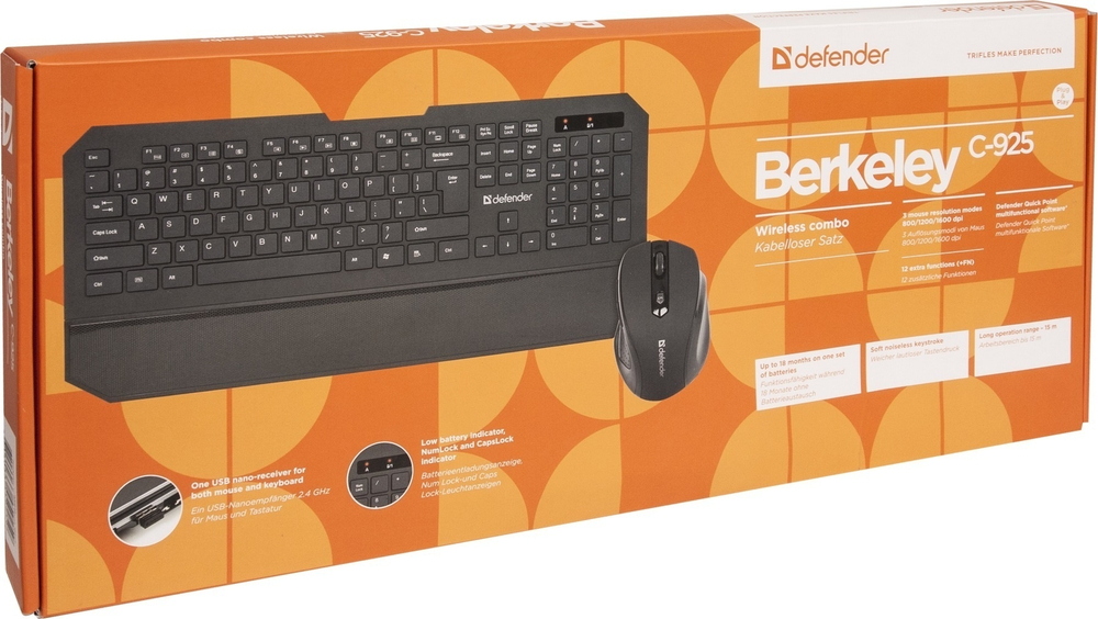 Клавиатура Defender Berkeley C-925 Nano черный