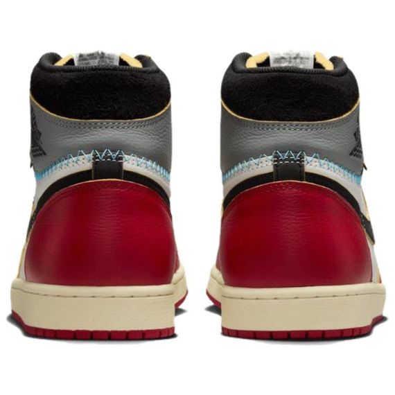 Jordan Air Jordan 1 Винтажные баскетбольные кроссовки Высокие Белые Красные Серые Унисекс