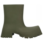 Balenciaga Trooper Rubber Boot Dark Green Women"s