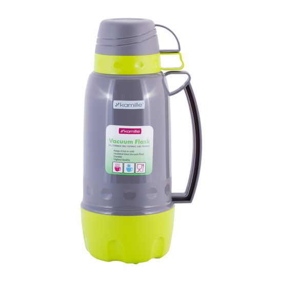 Термос 1,8 л. со стеклянной колбой Kamille KM 2081 пластиковый корпус