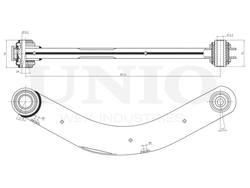 Рычаг подвески поперечный задний верхний UNIO SSP-40069