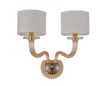 Бра 2*E14 8682/A gold polished amber золото/бежевый PAULA Newport