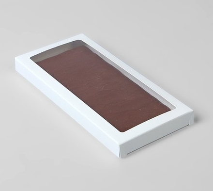 Коробка под плитку шоколада 18*9*1,4 см - БЕЛАЯ