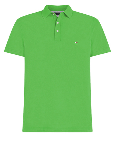 Мужское теннисное поло Tommy Hilfiger Core 1985 Slim Polo - spring lime