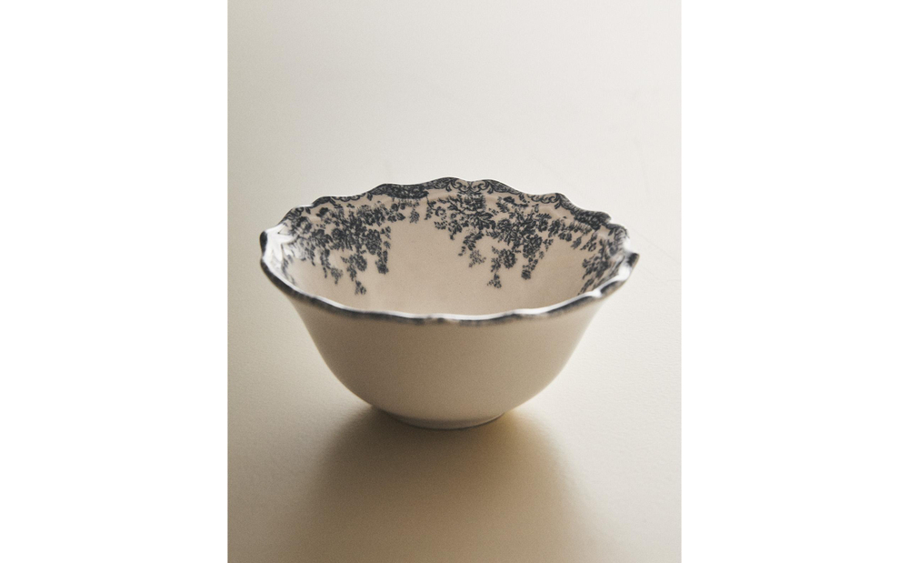 Zara Home миска из фаянса, цвет синий, 14 см · 2460/467