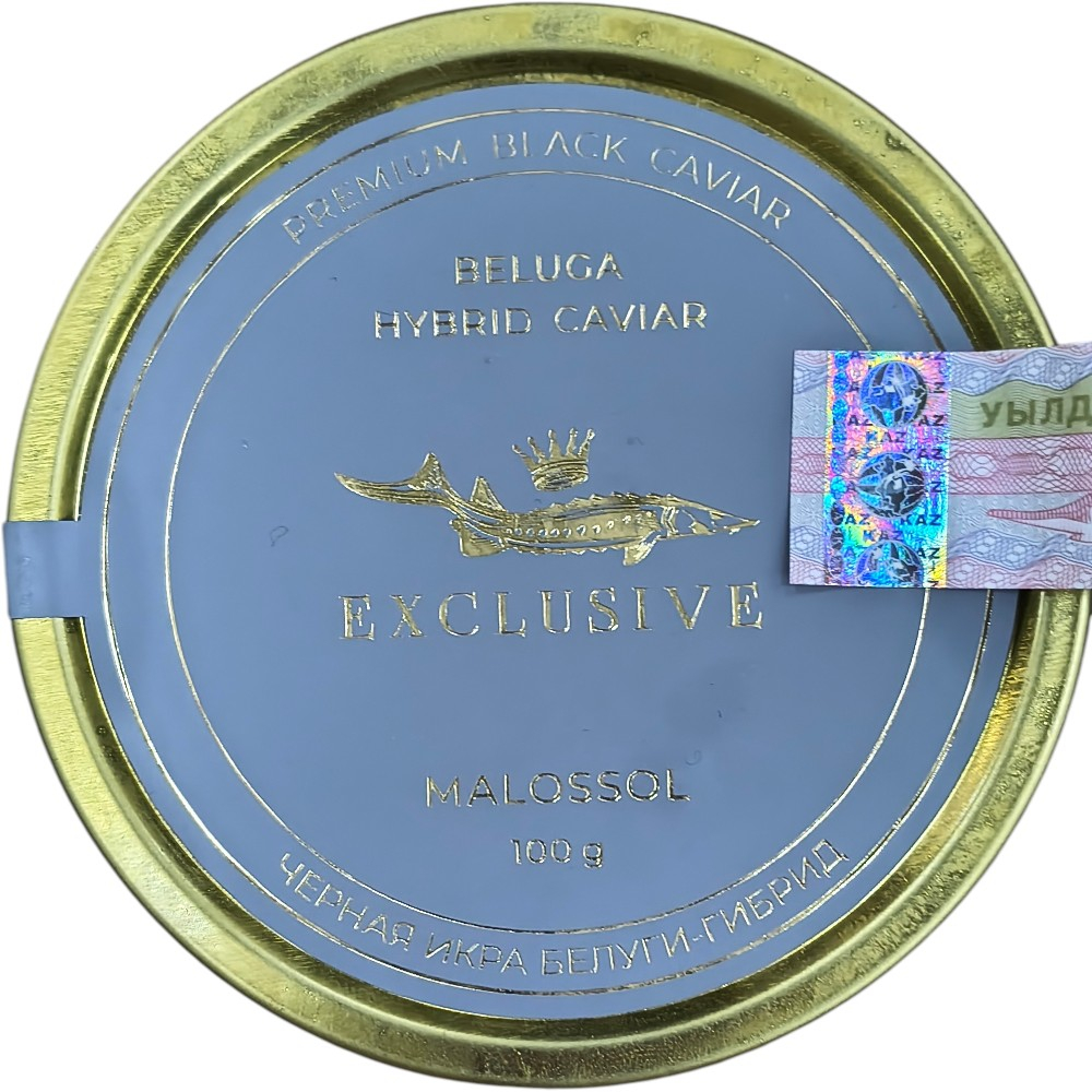 Икра черная белуги-гибрид Exclusive 100 гр.