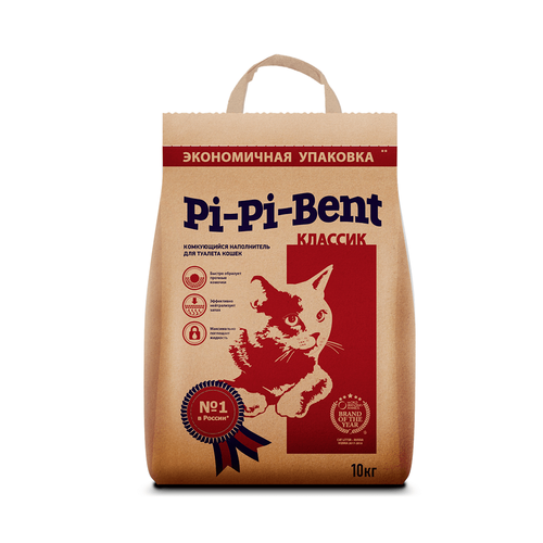 Комкующийся наполнитель Pi-pi Bent для кошачьего туалета, 10 кг