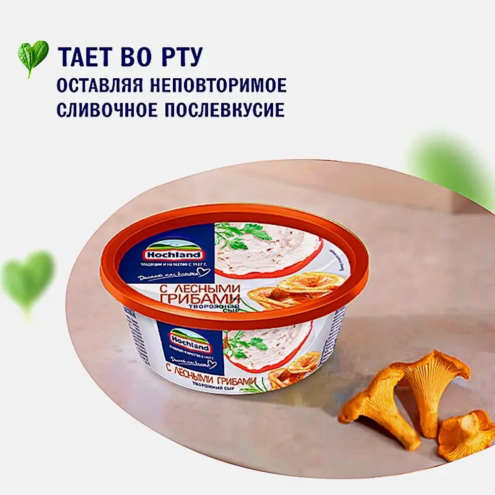 Сыр творожный Hochland с лесными грибами 60% 140г