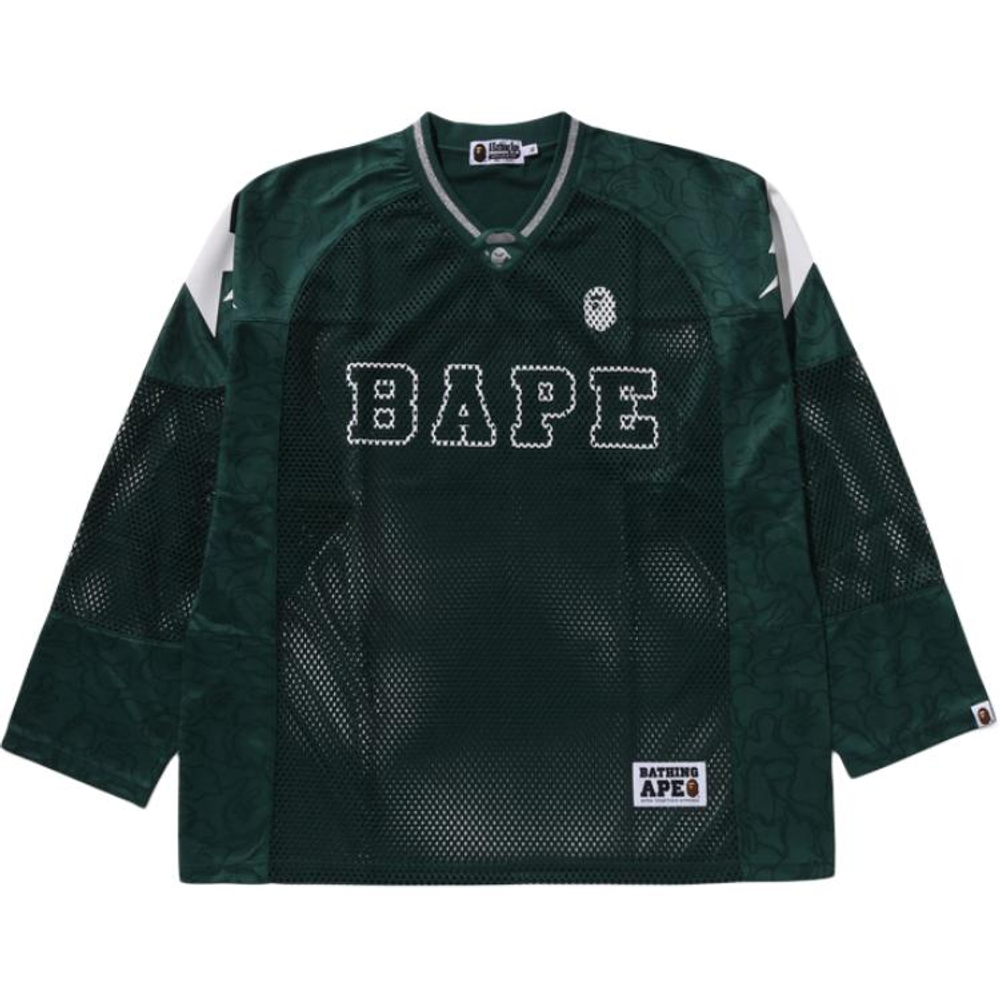 A Bathing Ape Line Camo Multilogo Relaxed Fit Football Jersey