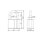 Замок навесной PD-4050 (PD-40-50) 3 fin key /коробка