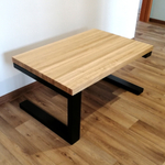 Журнальный столик из натурального дуба в стиле лофт