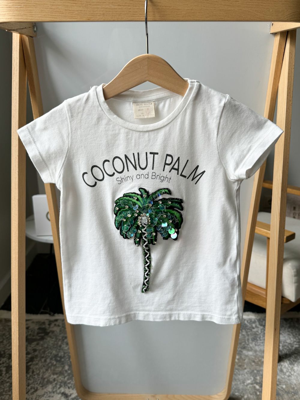 Хлопковая футболка Zara, 110