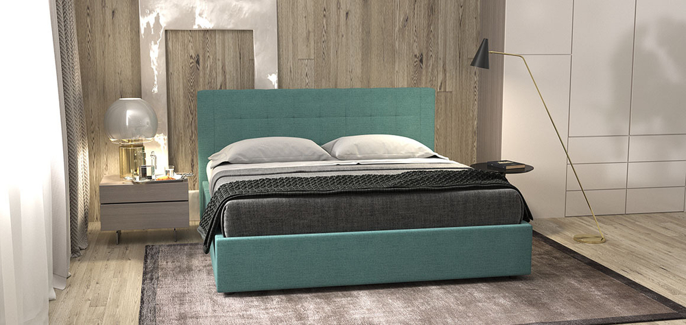 Кровать Толедо (24) (с.м.160*200) (ТКФ), ЦП 300 Verona Steel, ВариантКроя1