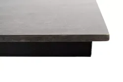 "Каффе" обеденный стол из HPL 140х70см, цвет "серый гранит", подстолье двойное черное