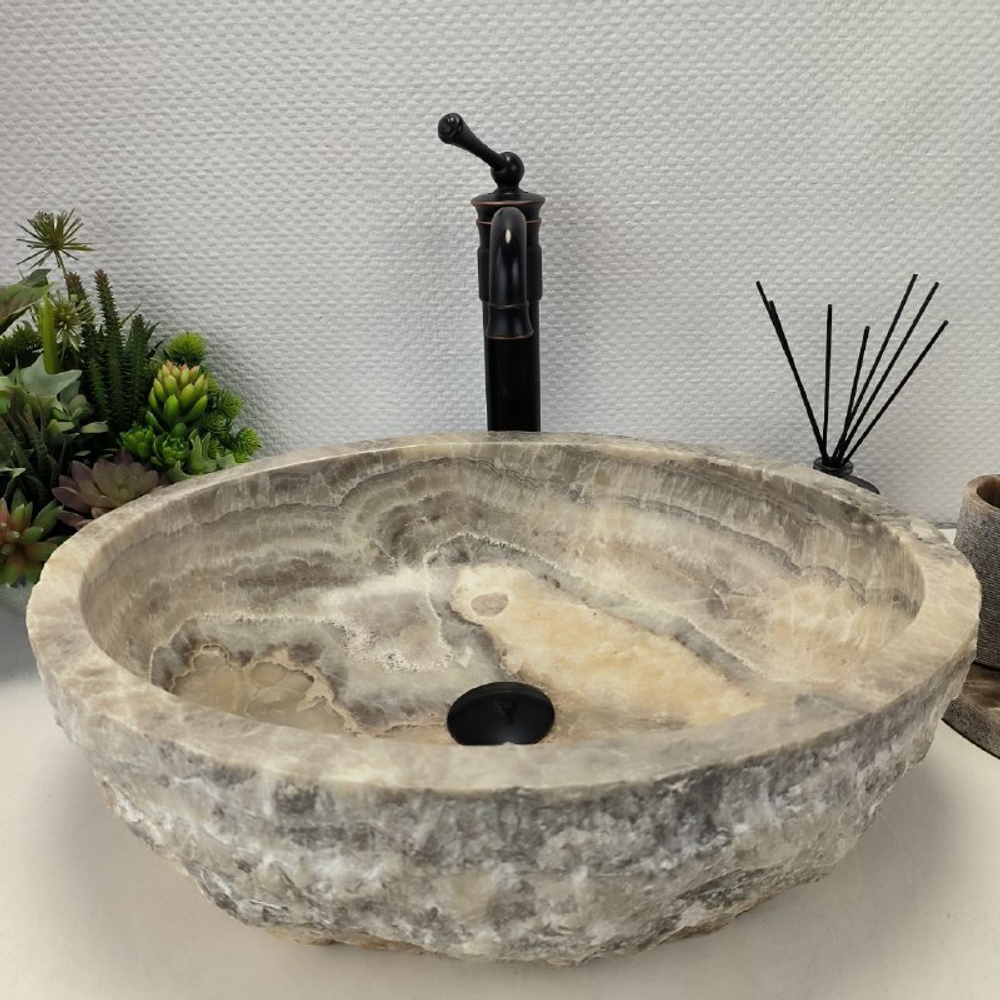 Раковина из оникса Erozy Grey EO-62226 51*39*15 0096