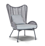 Кресло Мадрид, арт. LCAR6001, в комплекте с подушками, цвет темно-серый