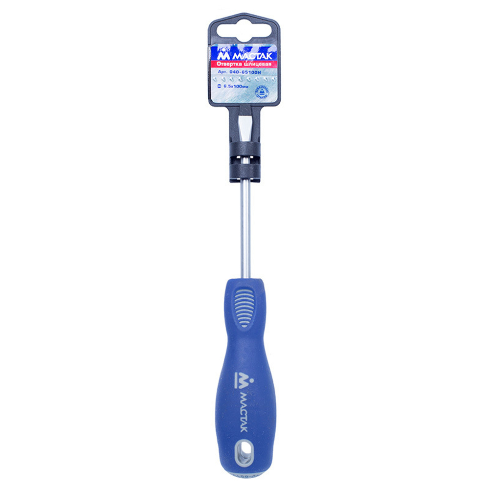 МАСТАК (040-65100H) Отвертка шлицевая Slotted SL6.5 x 100 мм