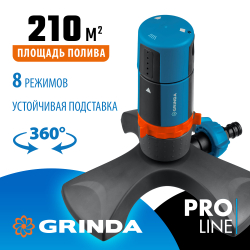 Стационарный распылитель GRINDA RX-2, с шестерённой передачей, пластиковый, на подставке, PROLine (429303)