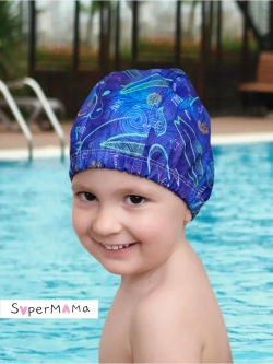 Шапочка для плавания детская непромокаемая для бассейна