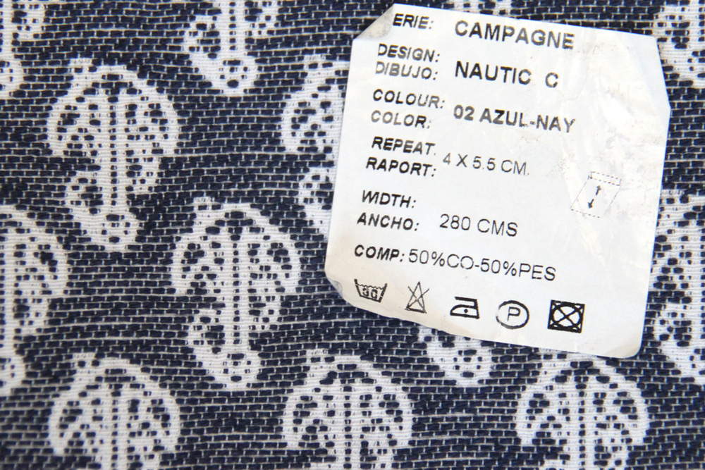 Ткань для штор Campagne Nautic (Компейн Наутик) С 02 Azul-navy