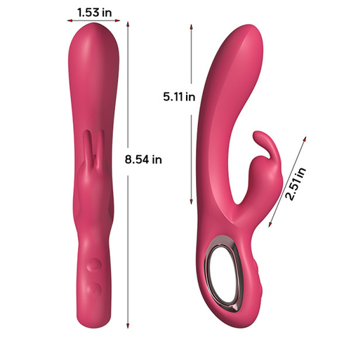 Красный силиконовый вибратор-кролик Secwell Rabbit Sex Toy SW3021R