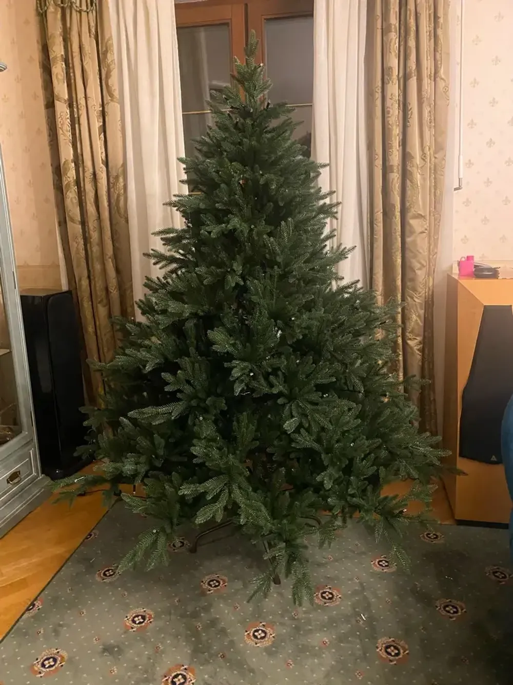 Елка с гирляндой встроенной «Престиж» (Литая хвоя) 120 см / 1,2 м