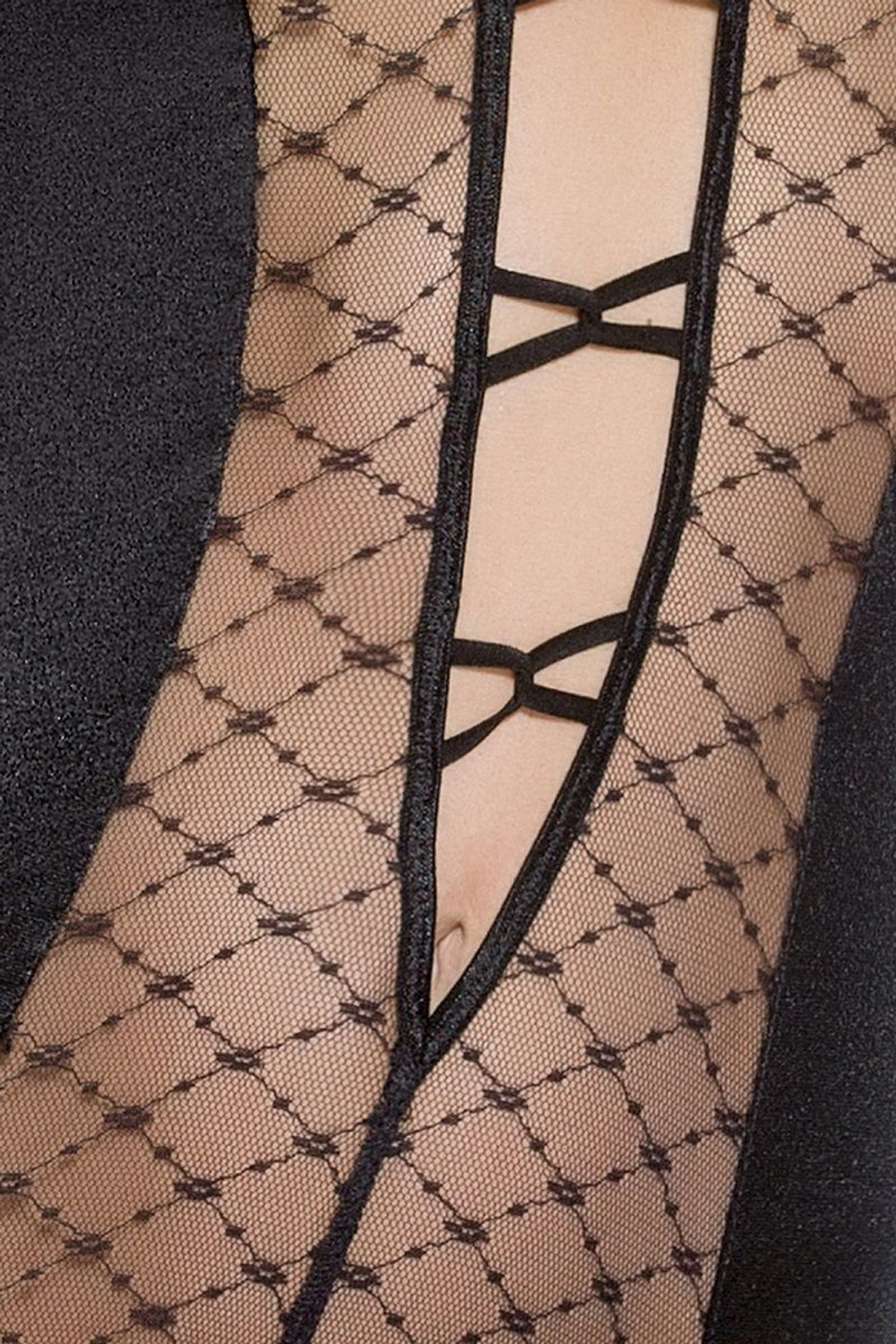 Боди Dallas с полупрозрачной центральной частью (Размер: S-M) (Цвет: черный)