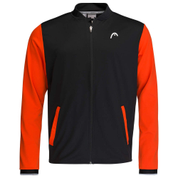 Мужская теннисная кофта Head Breaker Jacket M - black/tangerine