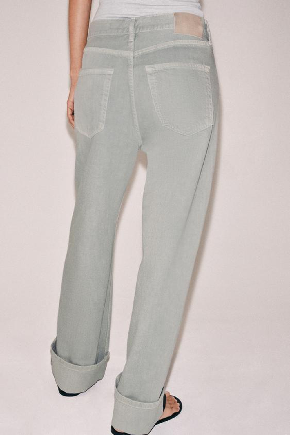 ZARA ДЖИНСЫ BAGGY СО СРЕДНЕЙ ПОСАДКОЙ — ZW COLLECTION, ПАСТЕЛЬНО-СИНИЙ