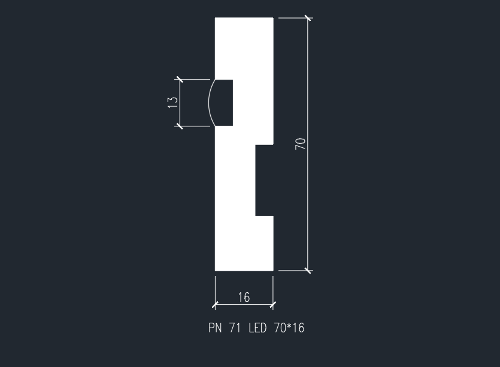 Плинтус напольный EVROWOOD PN 021 для led подсветки