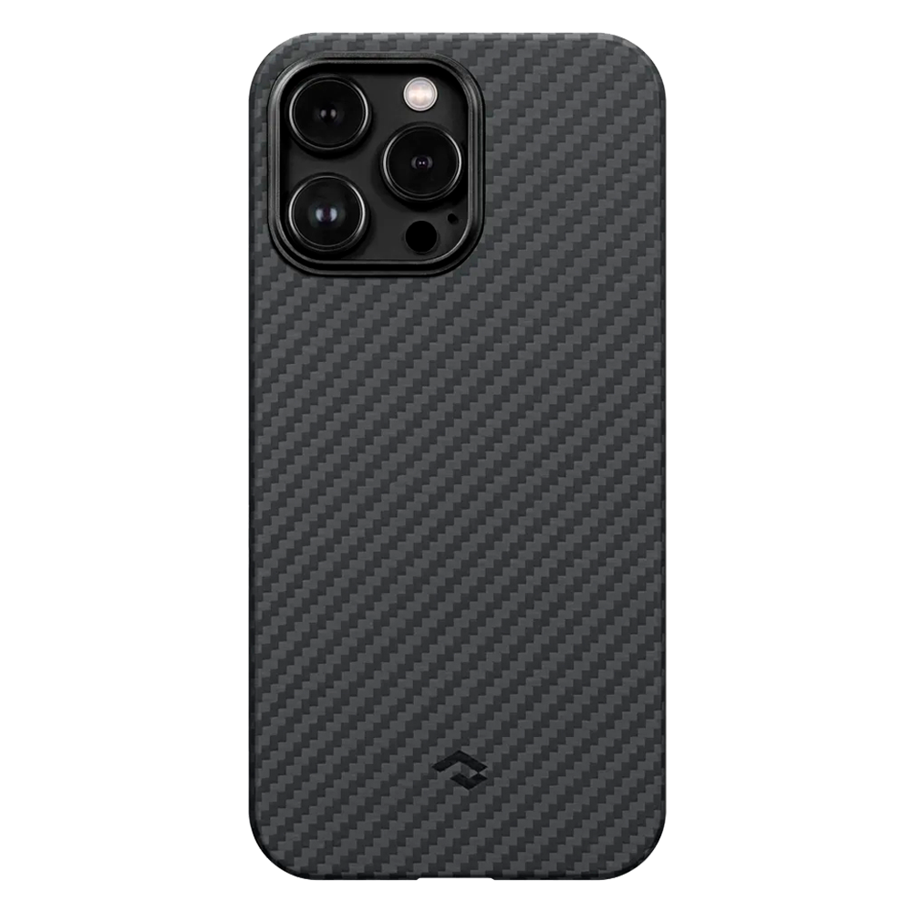 Чехол из арамидного волокна с поддержкой MagSafe PITAKA MagEZ Case 3 600D для iPhone 14 Pro, Black / Grey Twill (Cаржевое переплетение)