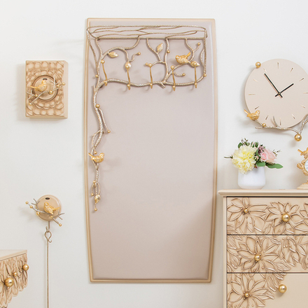 Вешалка настенная Терра (без зеркала) Айвори мраморное золото