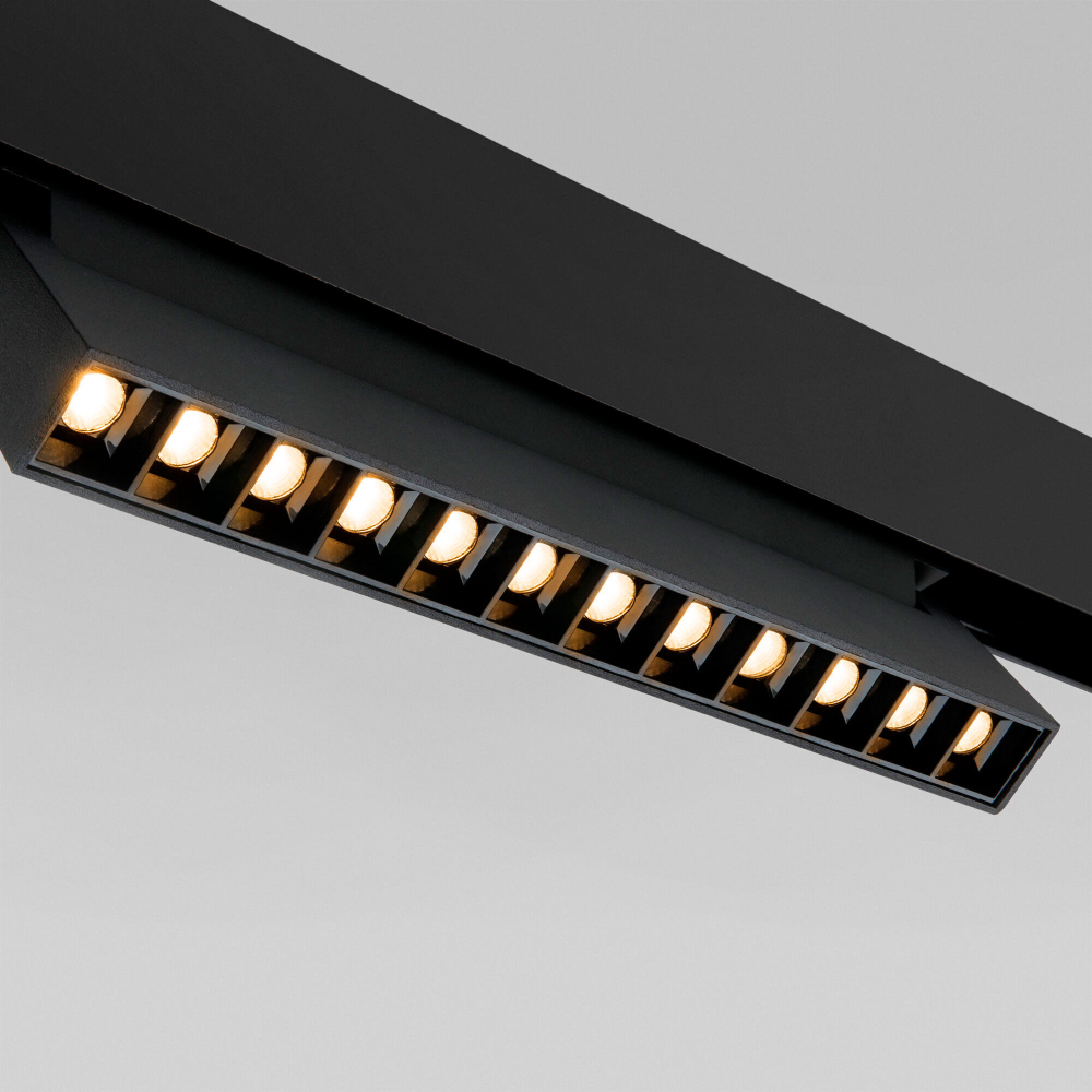 Slim Magnetic HL02 Трековый поворотный светильник 12W 3000K черный 85010/01