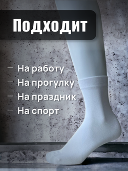 Носки мужские классические из хлопка - 10 пар