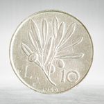 Italy 10 Lire 1949 R "Pegasus and Olive Branch", VF