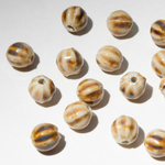 Бусина в форме "Бутон", 10,5*11мм, кофейно-молочная, глазурированный фарфор