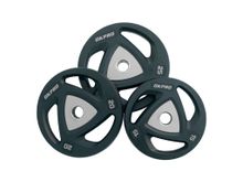 Диск олимпийский полиуретановый 15 кг OKPRO серый лого