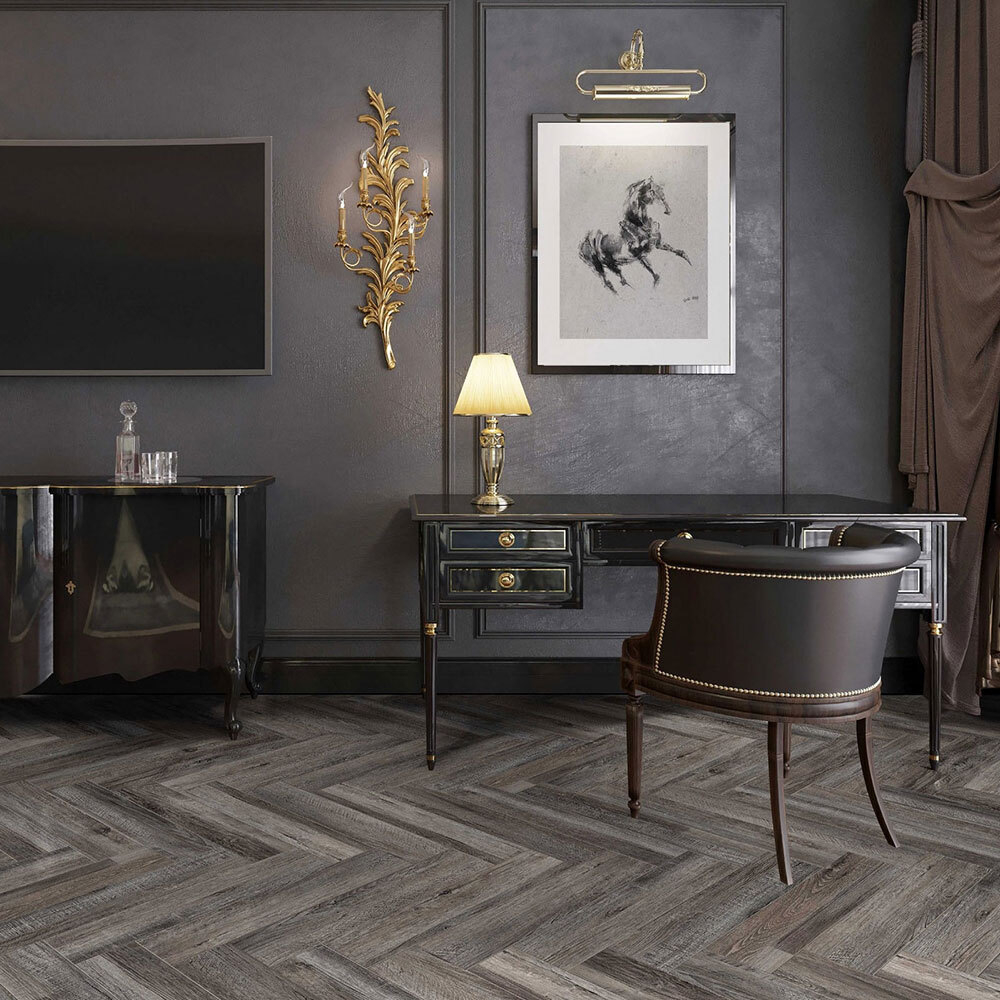 Кварцвиниловая плитка CronaFloor Herringbone BD-40035-2 Дуб Реймс