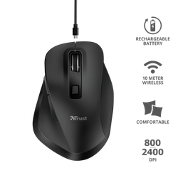 Мышь Trust 23804 беспроводная черная FYDA | Мыши