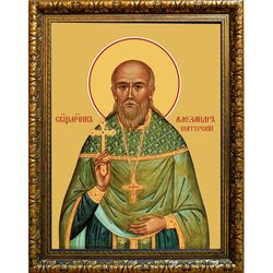 Александр (Сахаров) Шатурский священномученик. Икона на холсте.