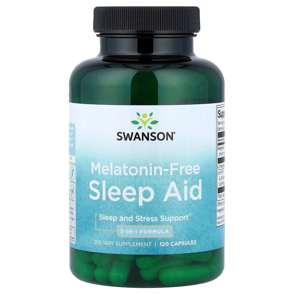 Swanson Vitamins, добавка для поддержки сна, без мелатонина, 120 капсул