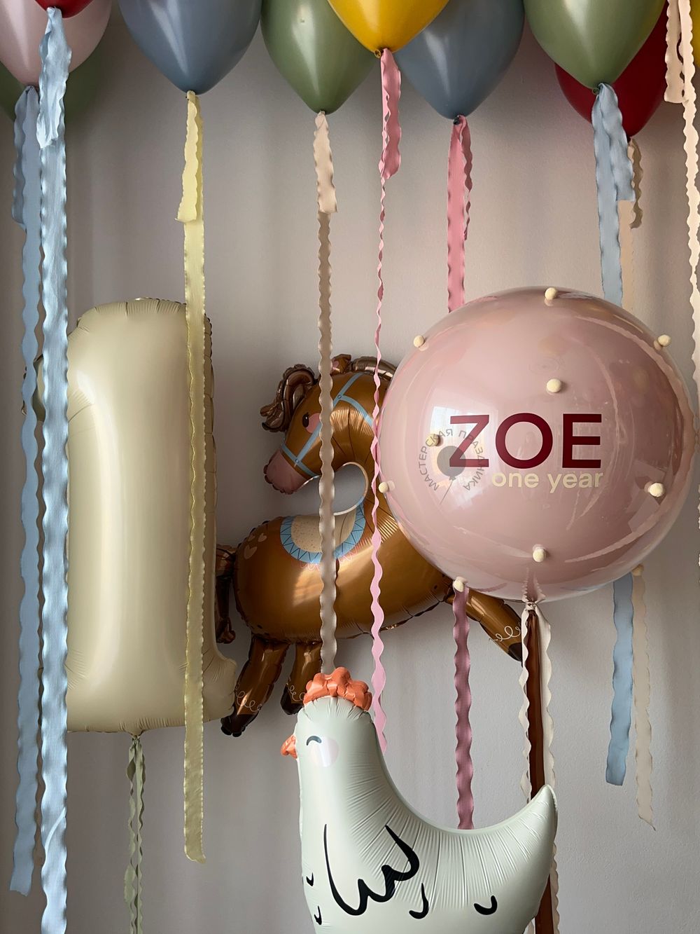 Воздушные шары на годик для девочки №9055  Изображение3