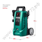 ЗУБР 140 Атм, 1700 Вт, мойка высокого давления, пистолет МИГ-180 (АВД-140)